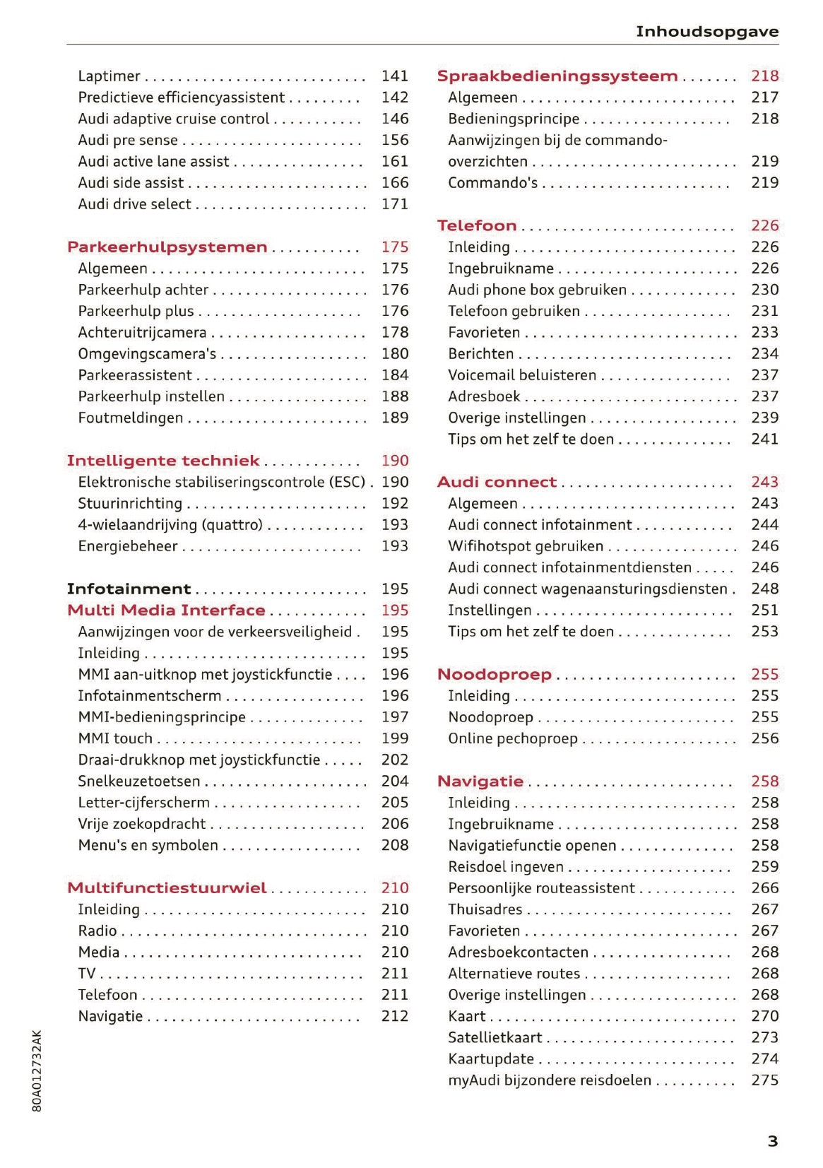 2020 Audi Q5 Owner's Manual | Dutch