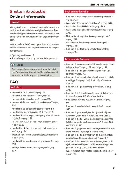 2020 Audi Q5 Owner's Manual | Dutch