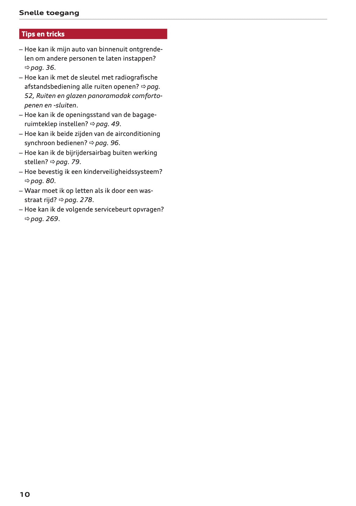 2025 Audi Q6 e-tron Owner's Manual | Dutch