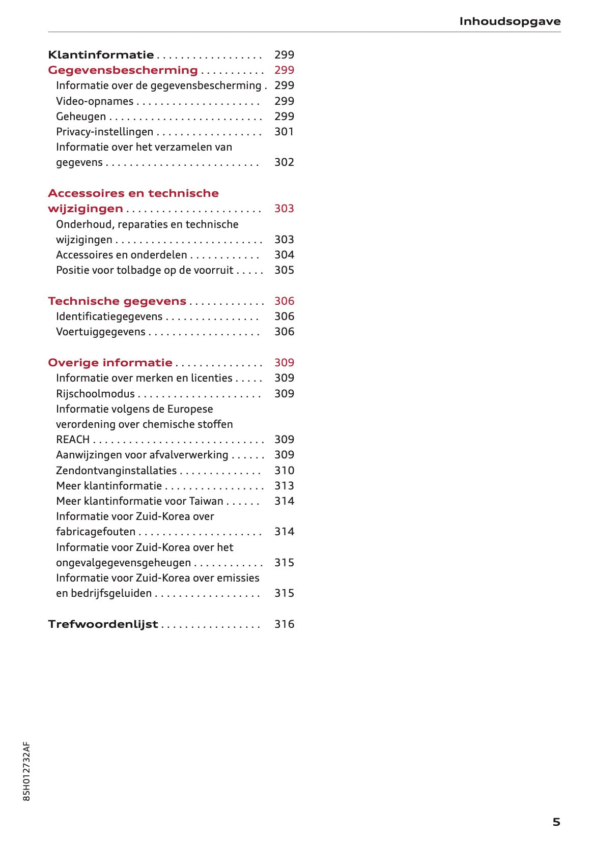 2025 Audi Q6 e-tron Owner's Manual | Dutch