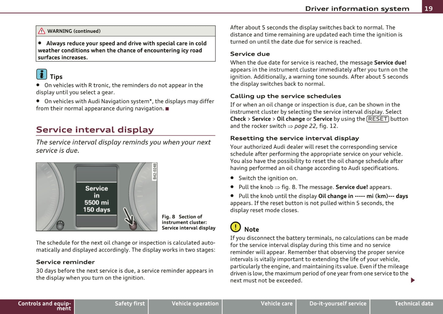 2010 Audi R8 Owner's Manual | English US