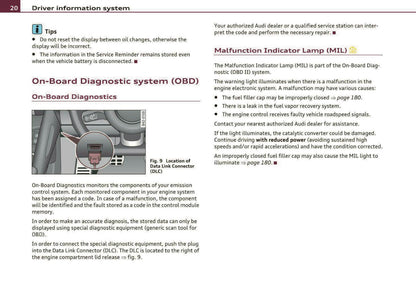 2010 Audi R8 Owner's Manual | English US