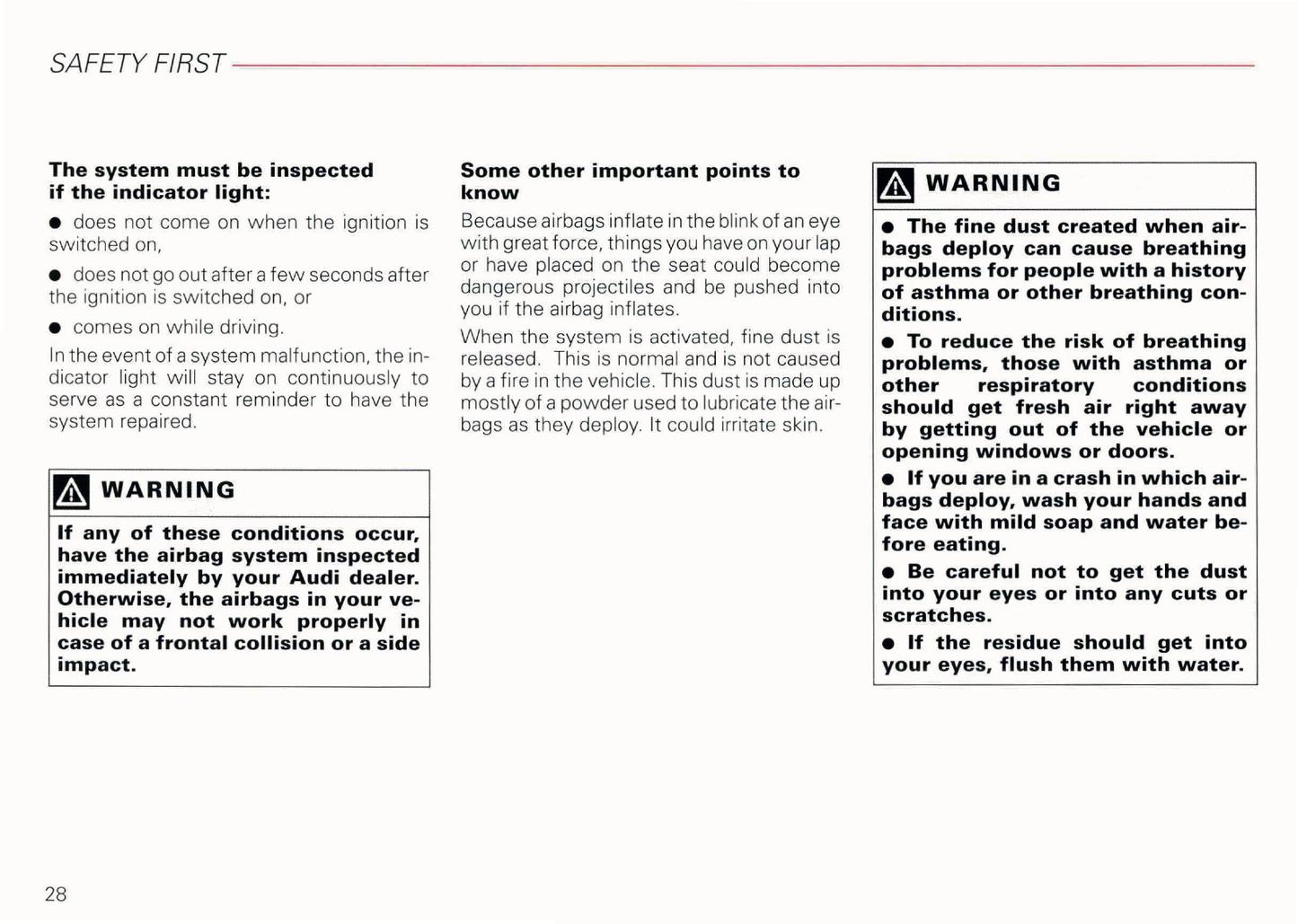 2003 Audi RS 6 Owner's Manual | English