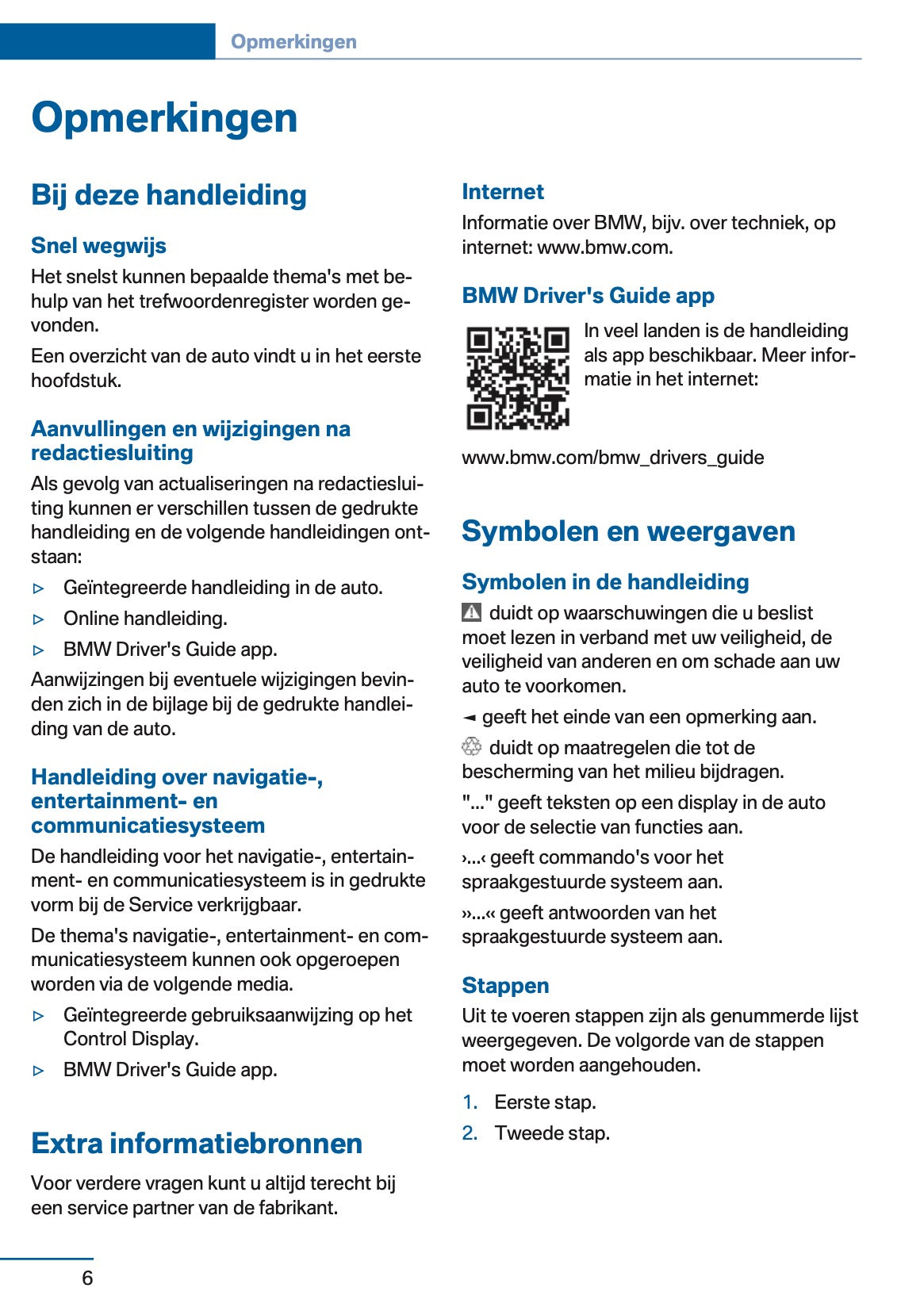 2016 BMW 1 Series Owner's Manual | Dutch