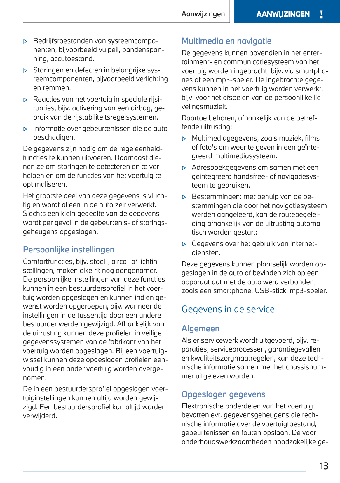 2023 BMW 1 Series Owner's Manual | Dutch