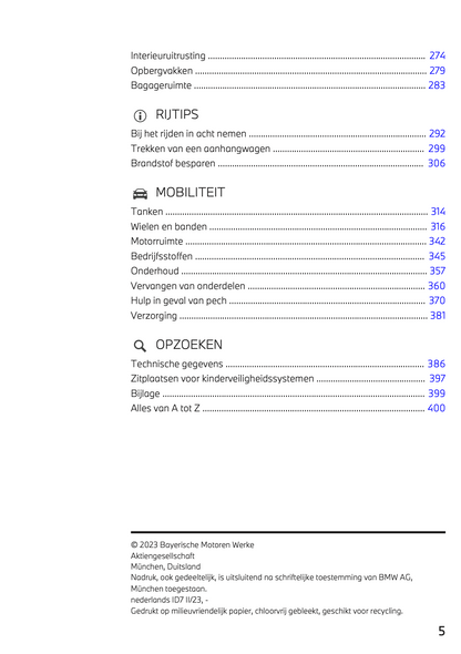 2023 BMW 1 Series Owner's Manual | Dutch