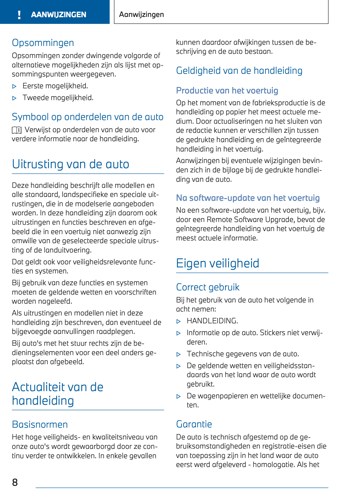 2023 BMW 1 Series Owner's Manual | Dutch