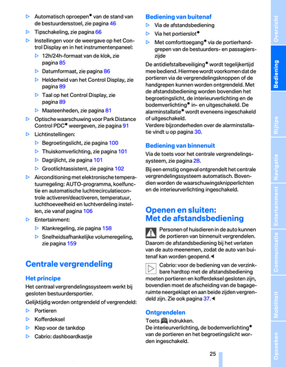 2009 BMW 3 Series Coupé/Cabrio Owner's Manual | Dutch