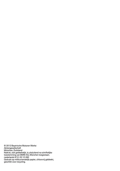 2012 BMW 5 Serie Gebruikershandleiding | Nederlands