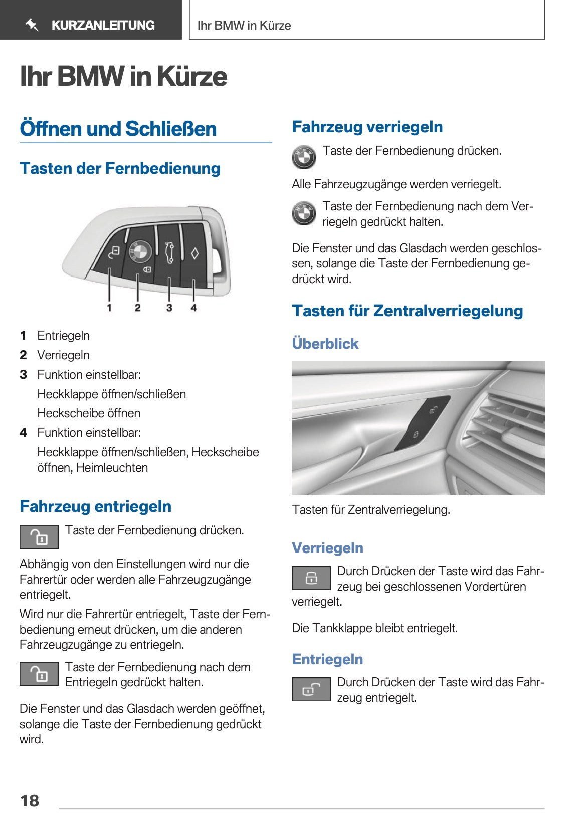2018 BMW 5 Series Touring Owner's Manual | German