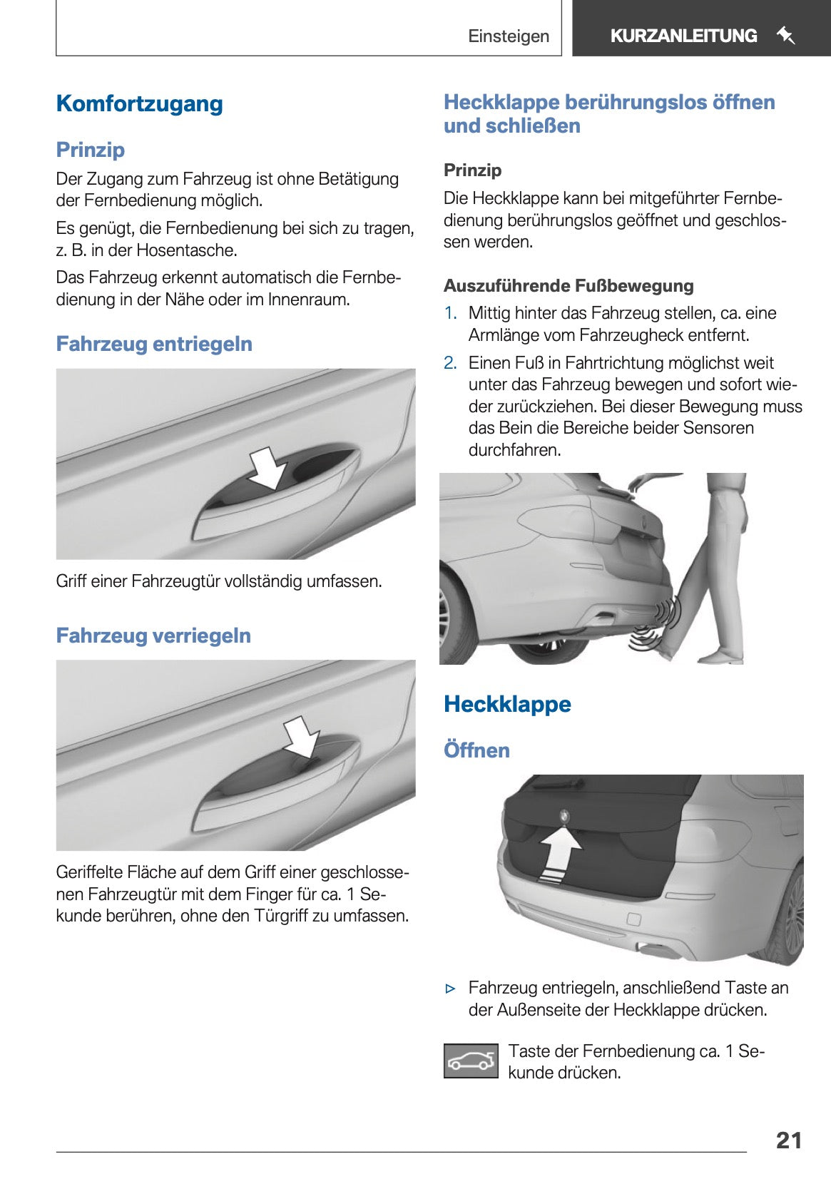 2019 BMW 5 Series Touring Owner's Manual | German