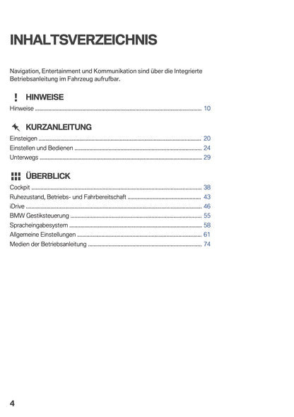 2019 BMW 5 Series Touring Owner's Manual | German