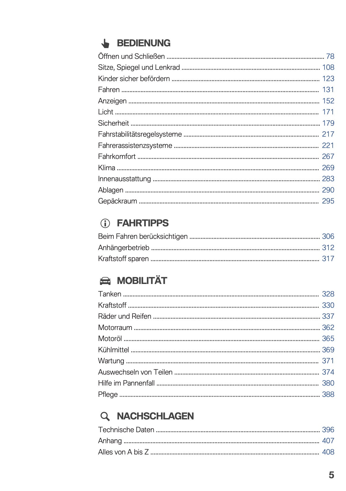 2019 BMW 5 Series Touring Owner's Manual | German