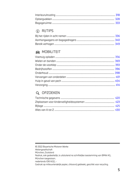 2022-2023 BMW i7 Owner's Manual | Dutch