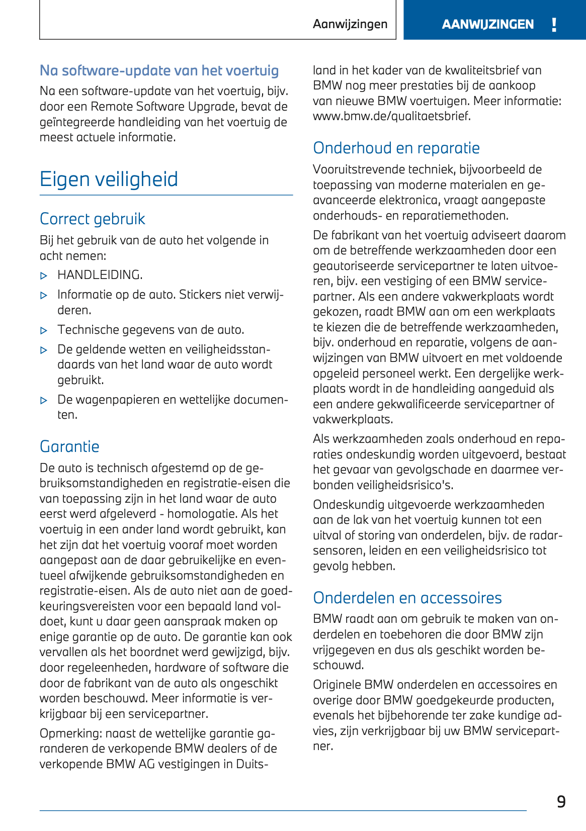 2022-2023 BMW i7 Owner's Manual | Dutch