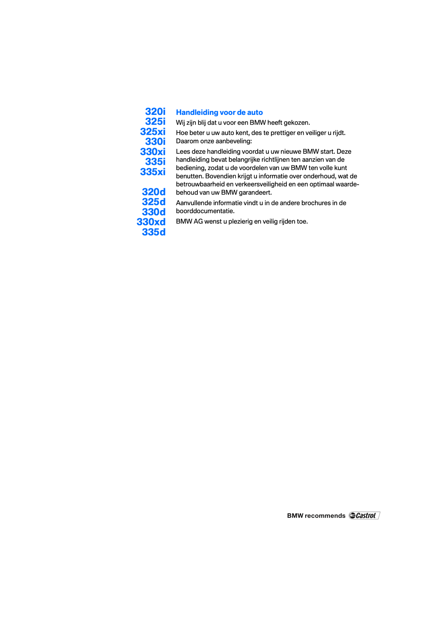 2008-2009 BMW 3 Series Coupé/3 Series Convertible Owner's Manual | Dutch