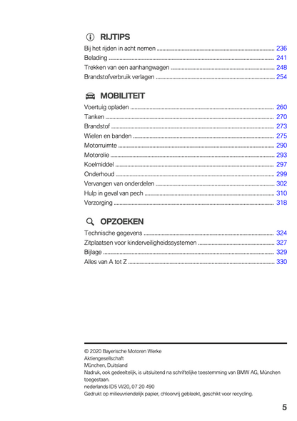 2020-2021 BMW X1 Plug-in-Hybrid Owner's Manual | Dutch