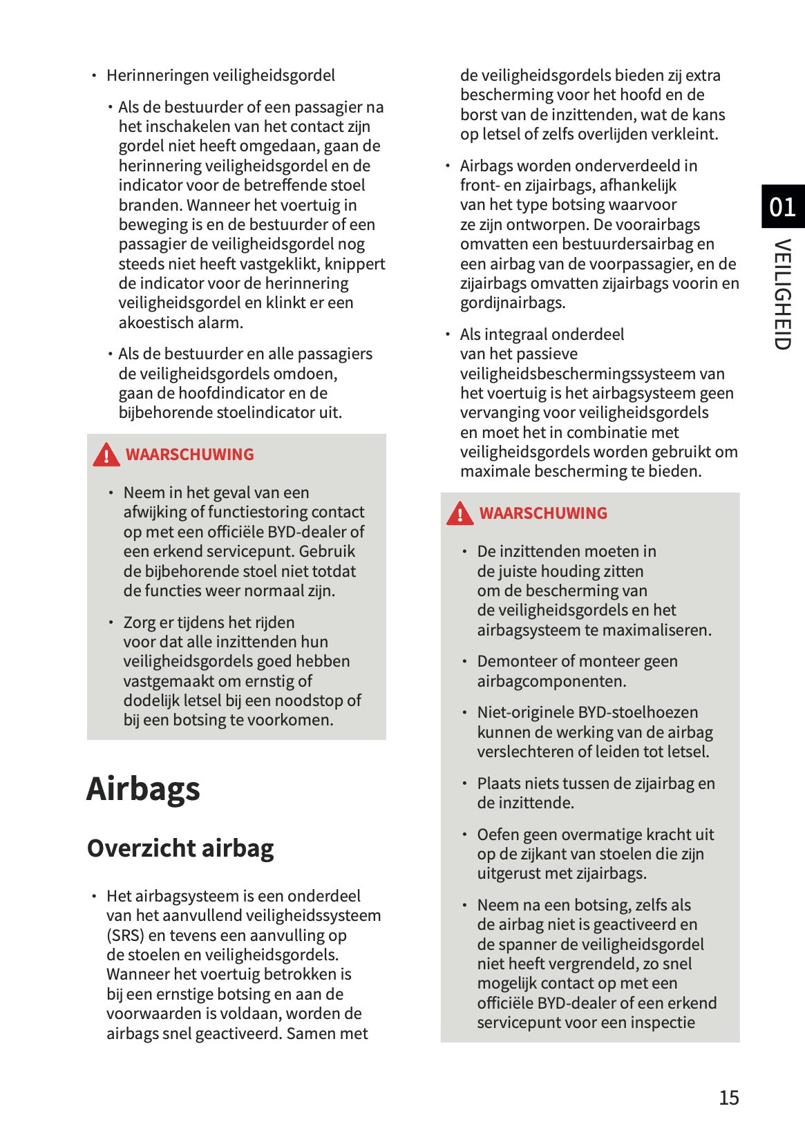 2026 BYD Dolphin G DM-i Owner's Manual | Dutch
