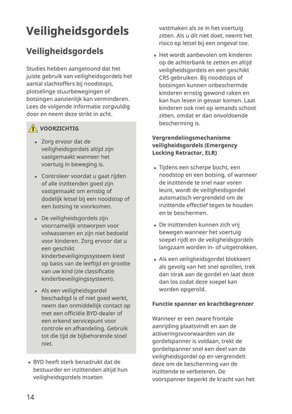 2023-2026 BYD Seal U EV Owner's Manual | Dutch