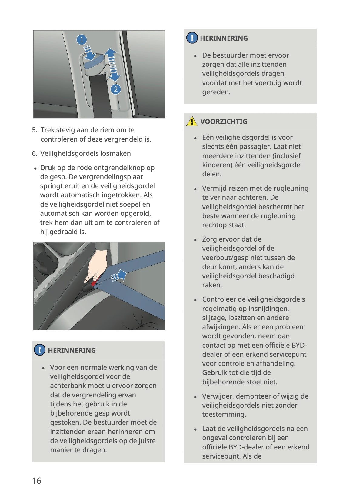 2023-2026 BYD Seal U EV Owner's Manual | Dutch