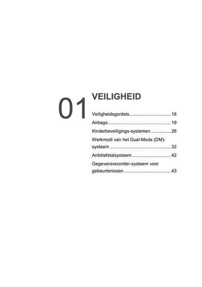 2024-2026 BYD SEAL U DM-i Owner's Manual | Dutch