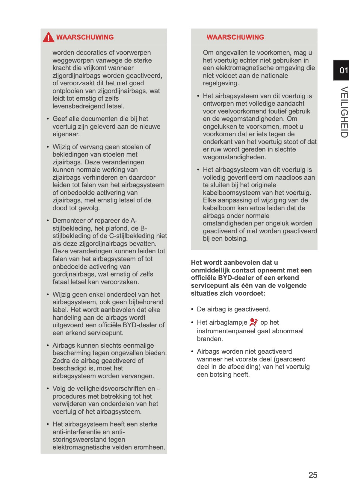 2024-2026 BYD SEAL U DM-i Owner's Manual | Dutch