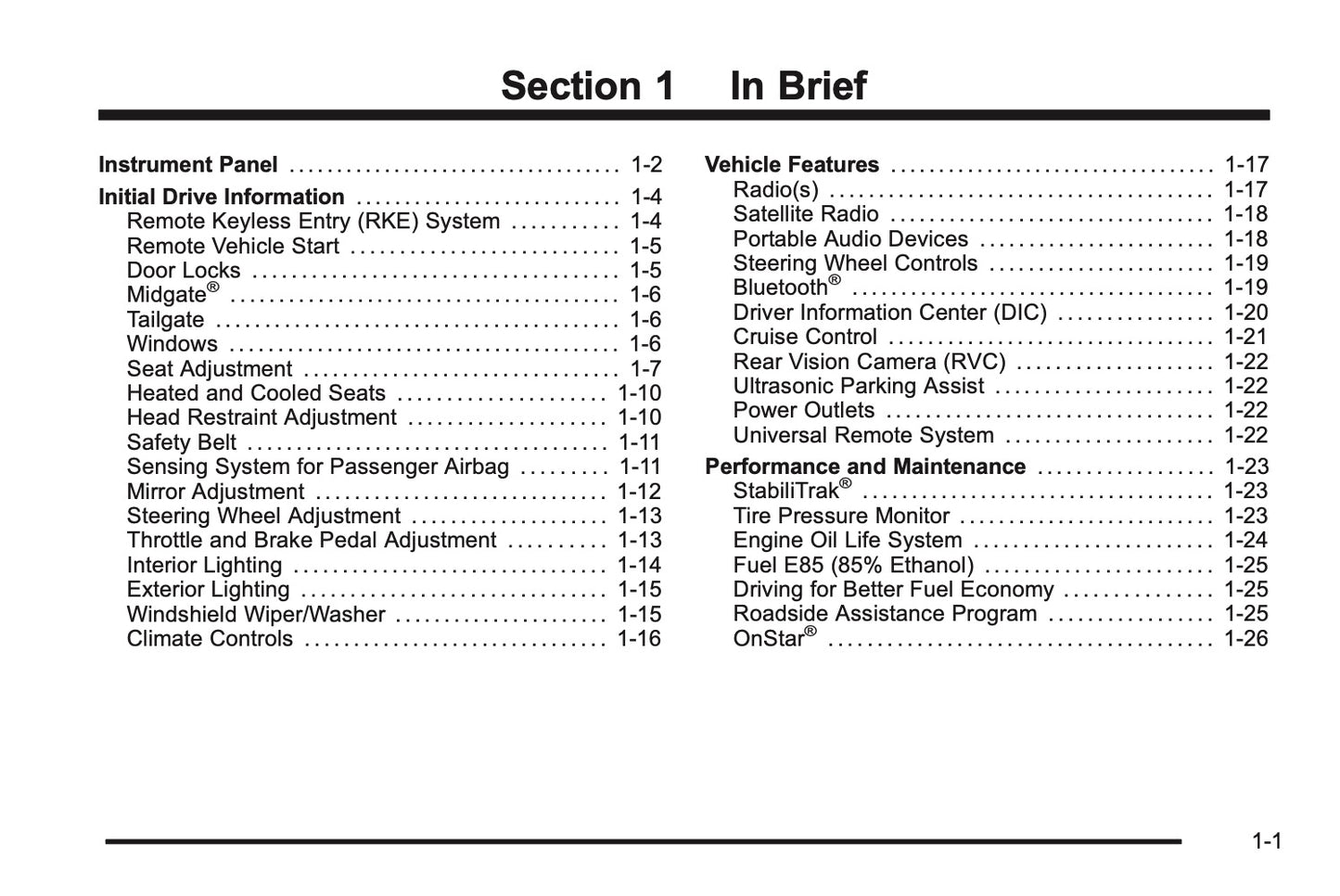 2010 Chevrolet Avalanche Owner's Manual | English US