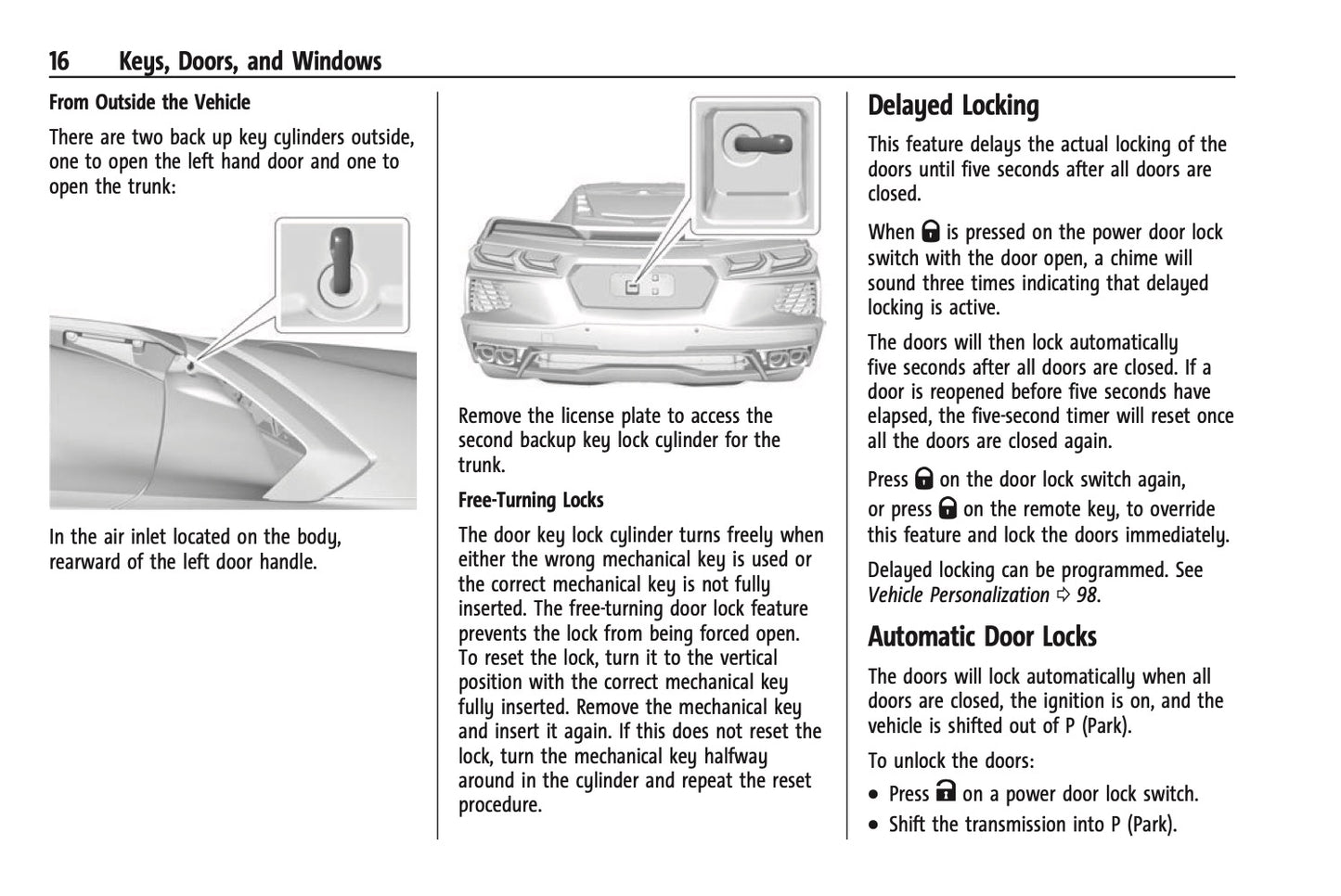 2021 Chevrolet Corvette Owner's Manual | English US