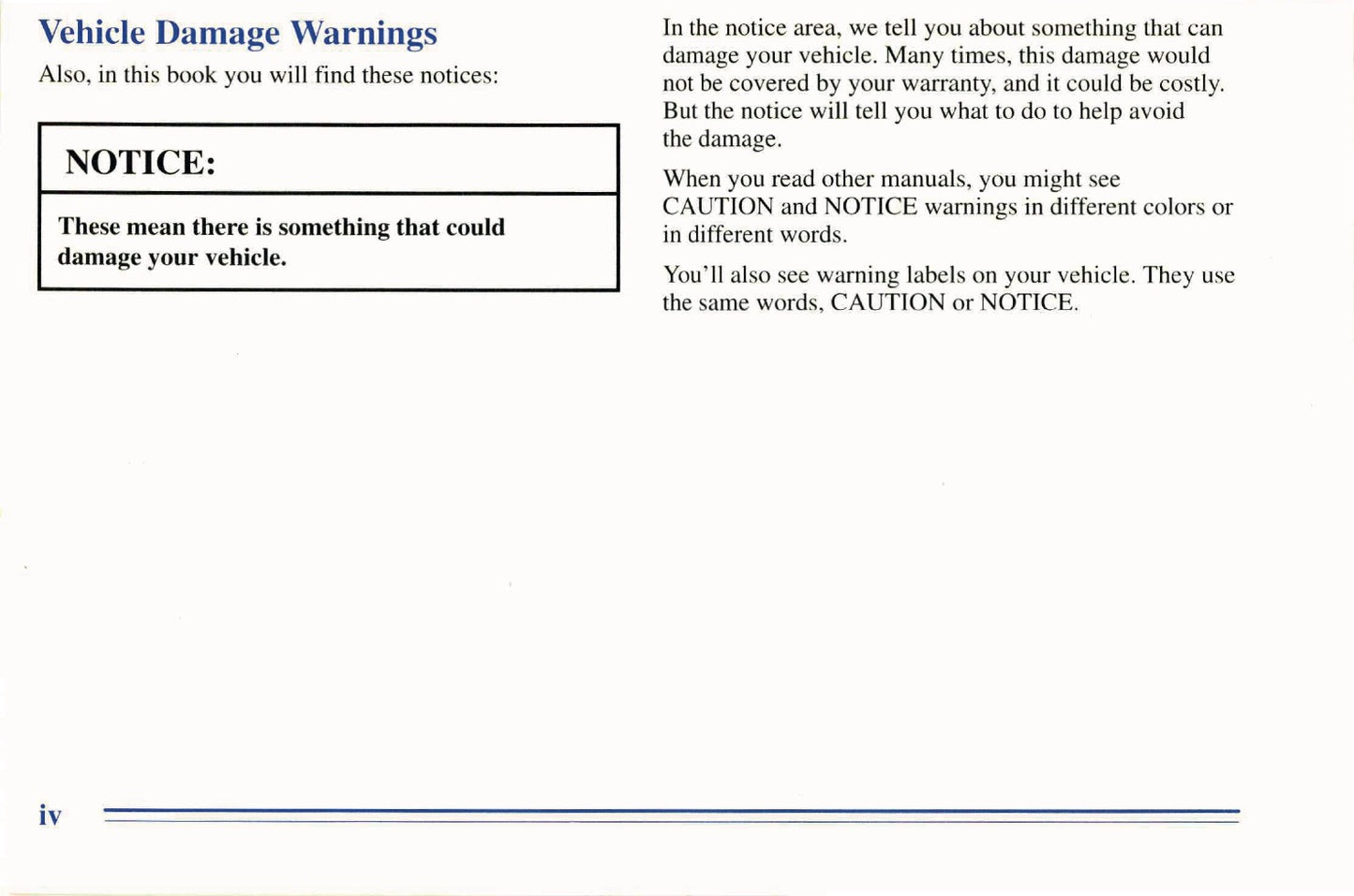 1995 Chevrolet Kodiak Owner's Manual | English