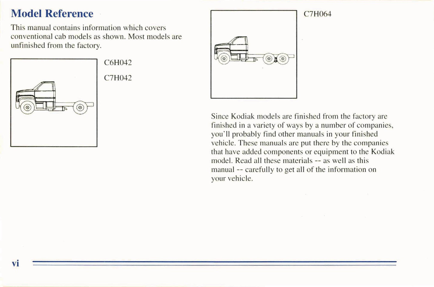 1995 Chevrolet Kodiak Owner's Manual | English