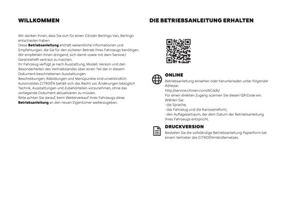 2026 Citroën Berlingo Owner's Manual | German