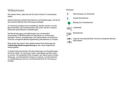 2018-2022 Citroën C1 Owner's Manual | German