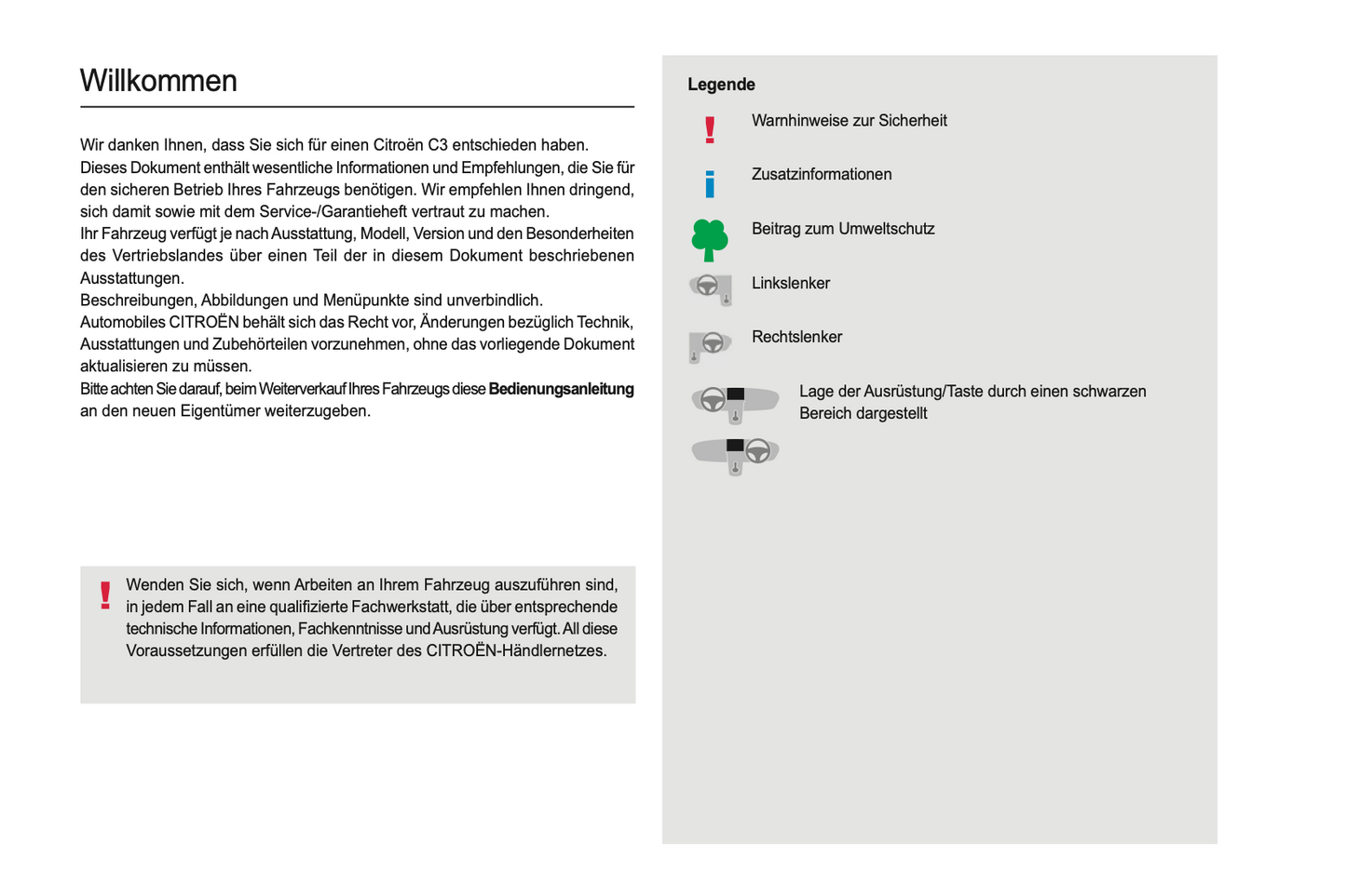 2022-2024 Citroen C3 Bedienungsanleitung | Deutsch