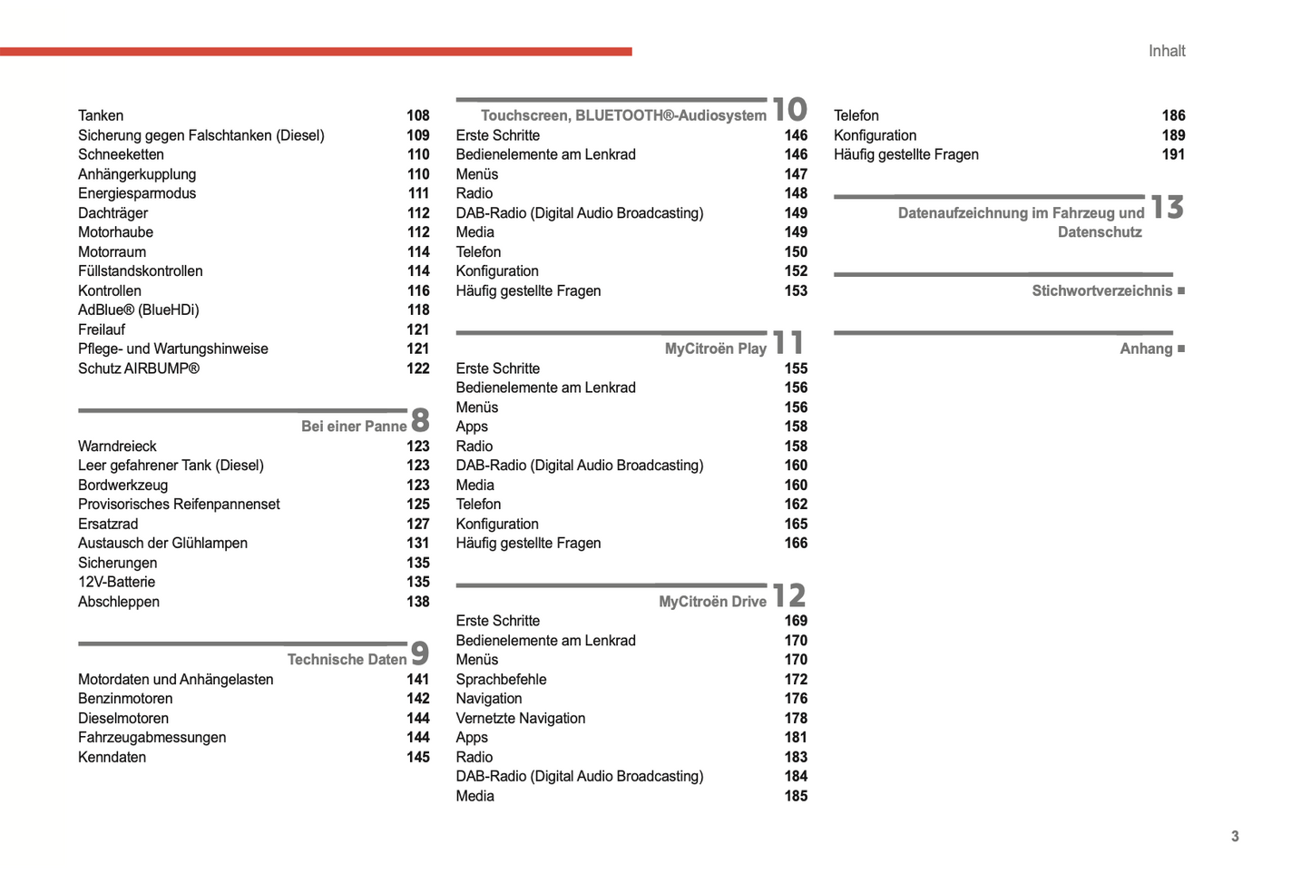 2022-2024 Citroen C3 Gebruikershandleiding | Duits