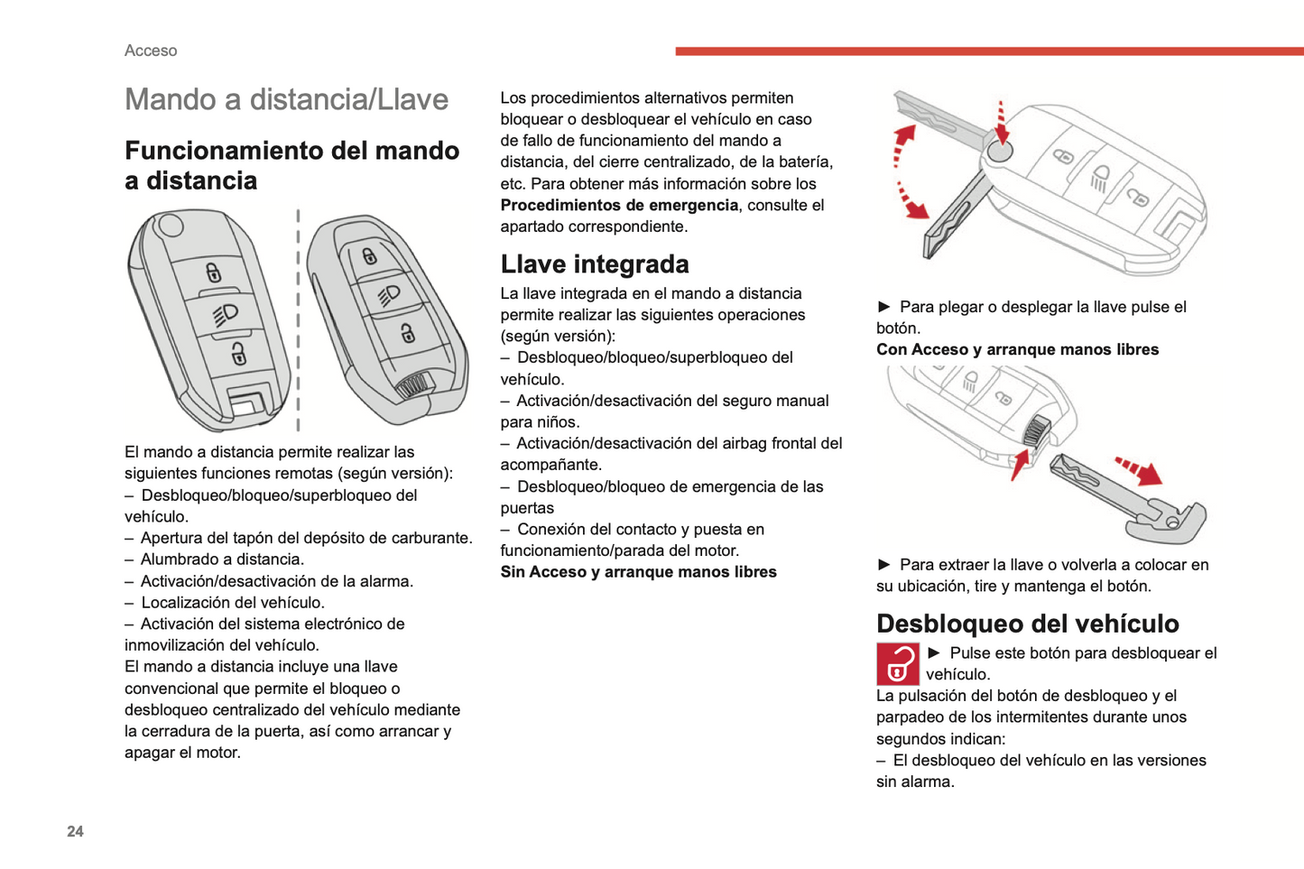 2022-2024 Citroën C3 Owner's Manual | Spanish