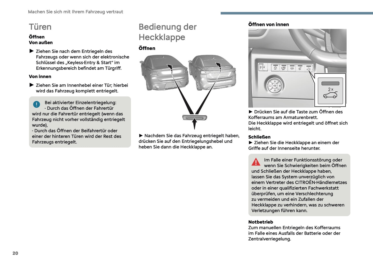 2025 Citroën C4/C4 X Bedienungsanleitung | Deutsch