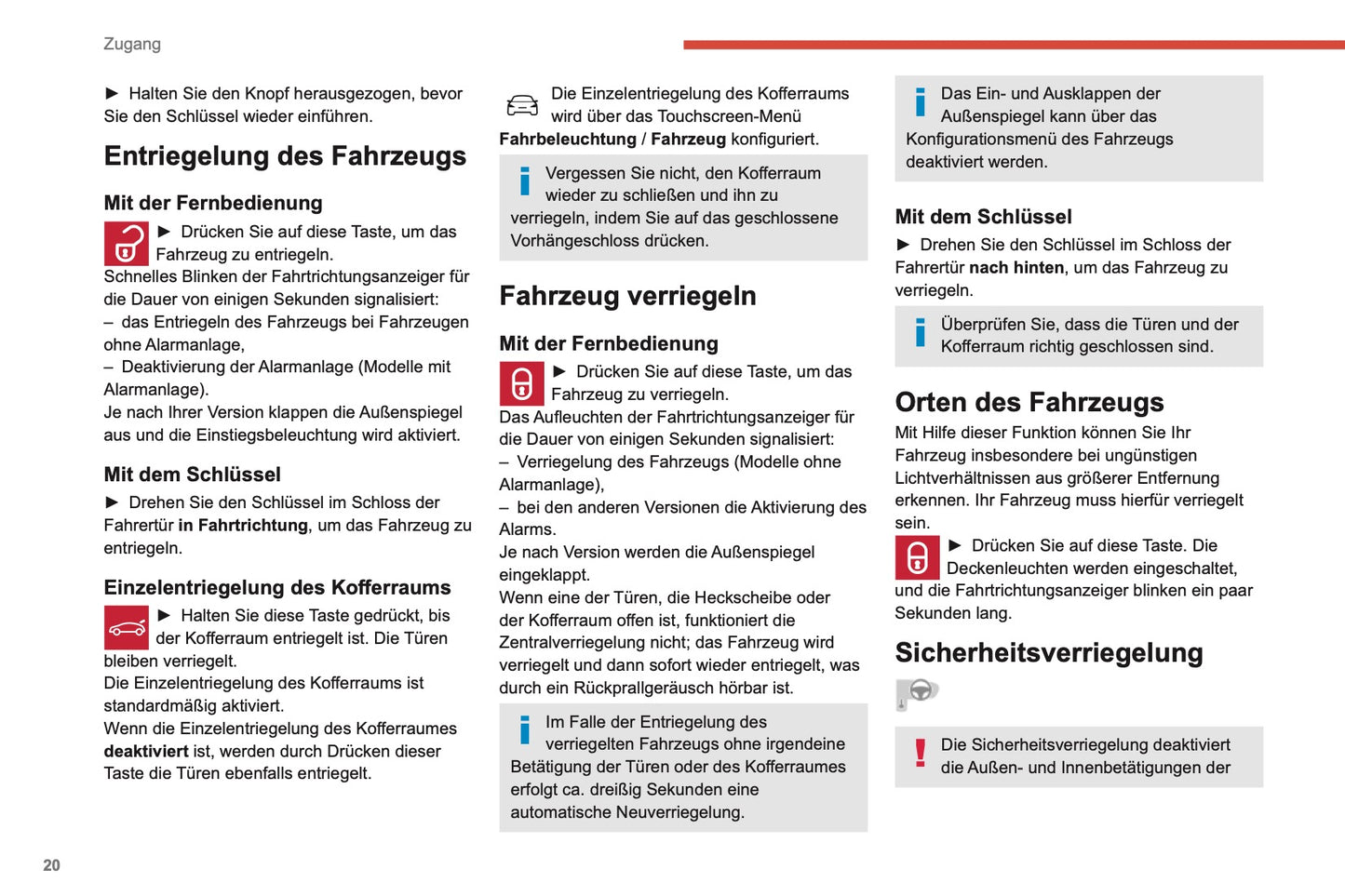 2019-2021 Citroën C4 Cactus Owner's Manual | German