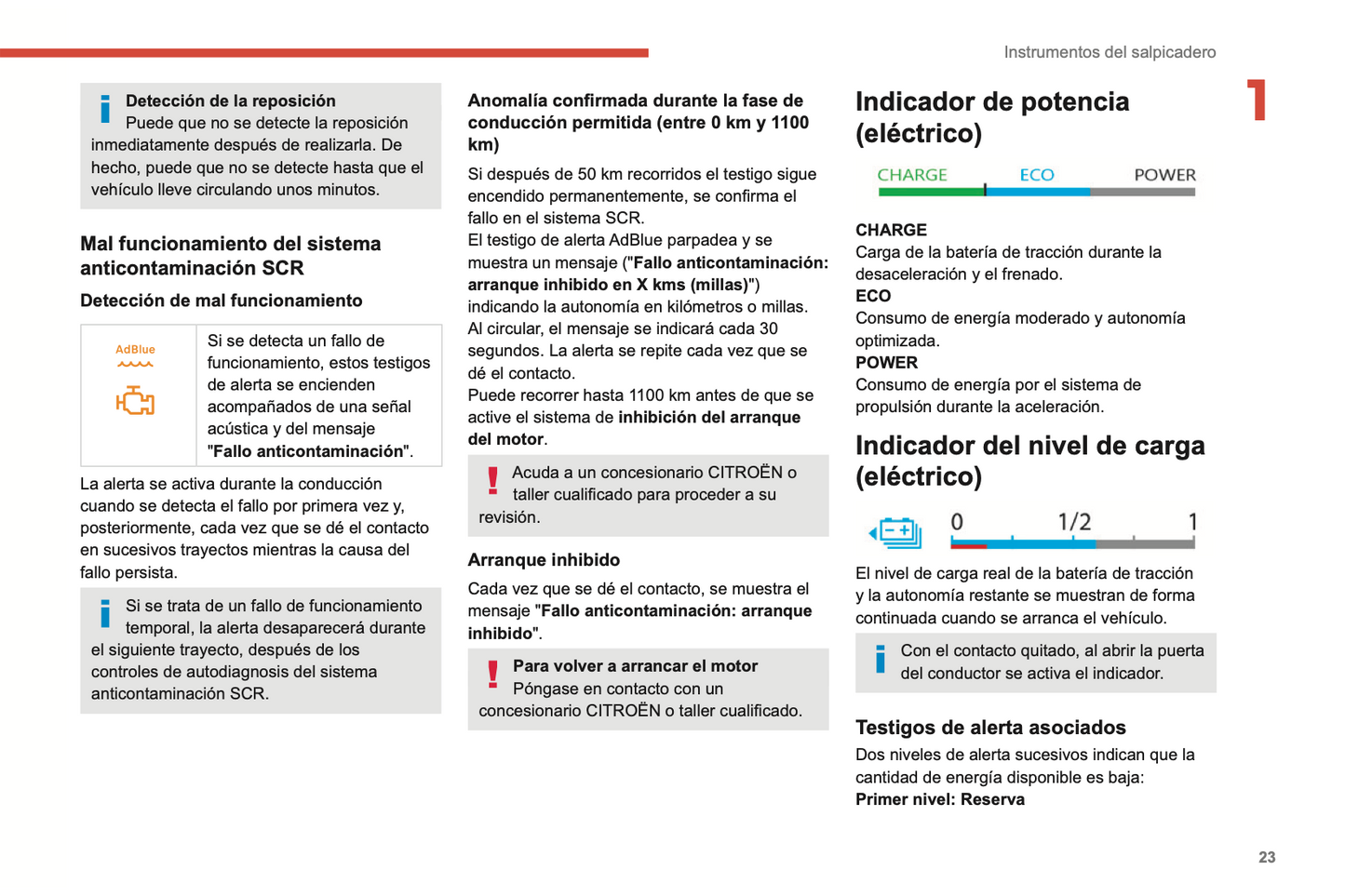 2022-2024 Citroën C4/C4 X/ë-C4/ë-C4 X Owner's Manual | Spanish