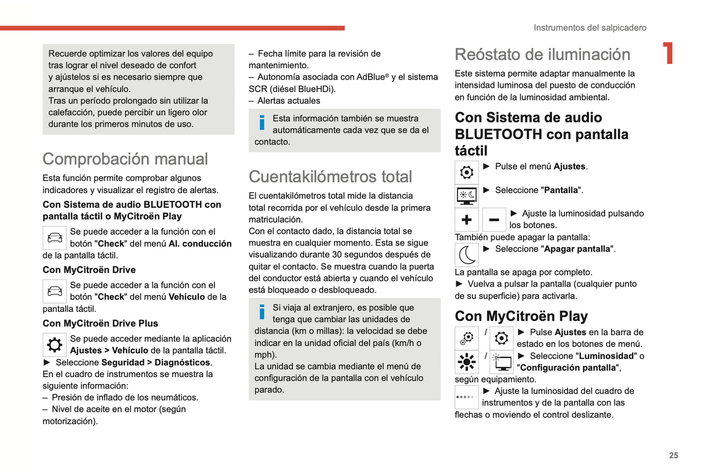 2022-2024 Citroën C4/C4 X/ë-C4/ë-C4 X Owner's Manual | Spanish