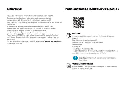 2025-2026 Citroën Jumper/Relay Manuel du propriétaire | Français