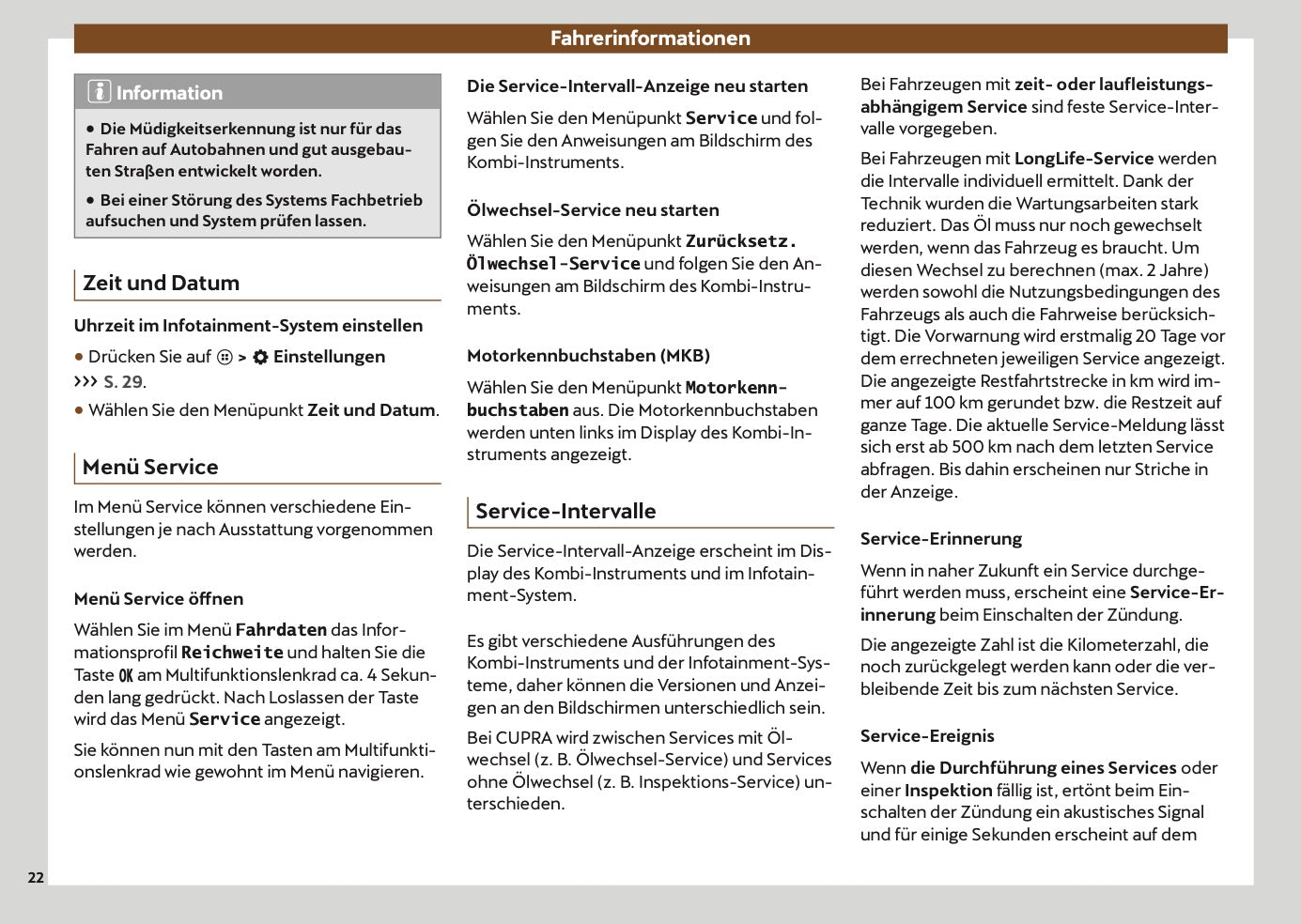 2024 Cupra Ateca Owner's Manual | German