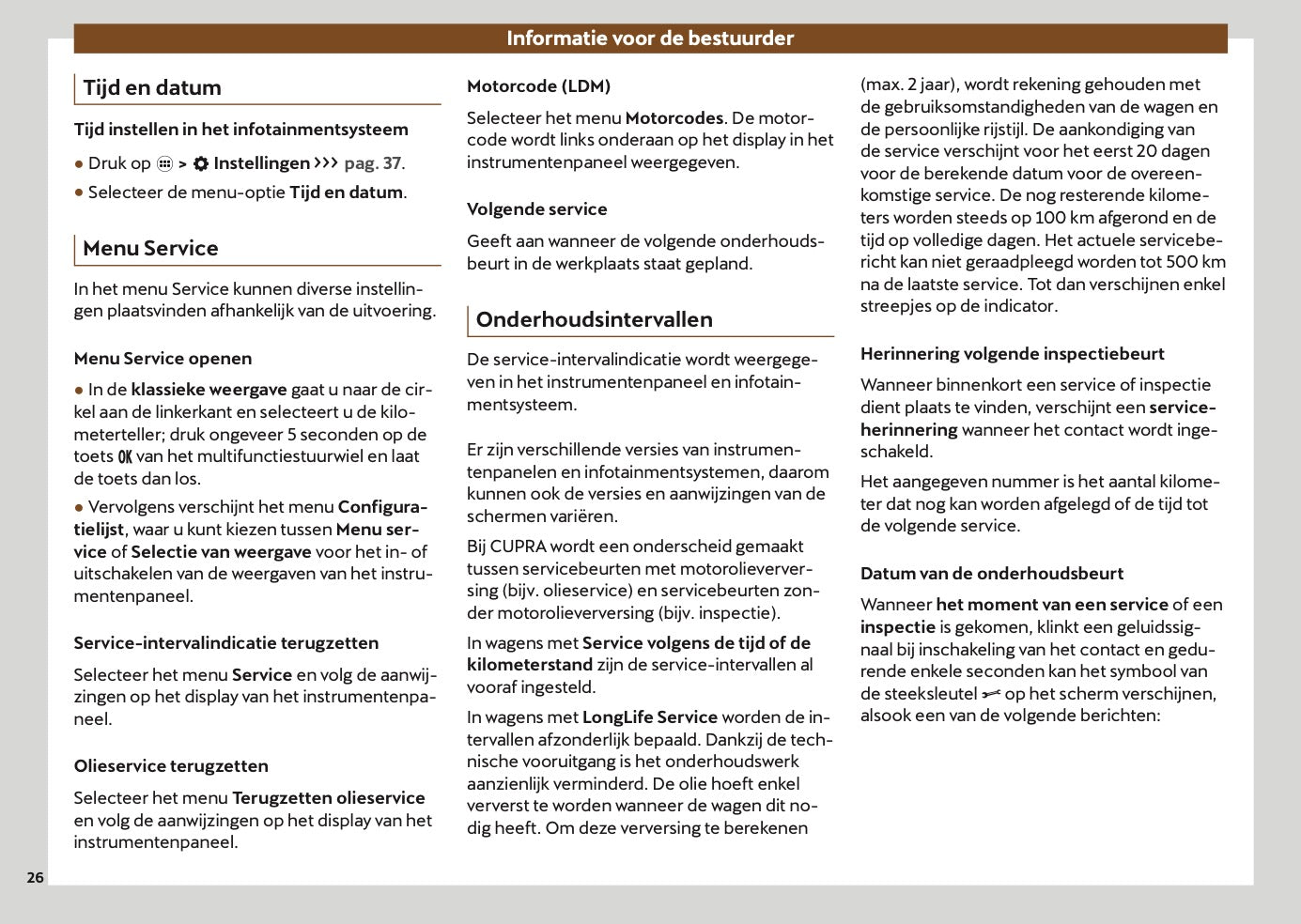 2024-2025 Cupra Terramar Owner's Manual | Dutch