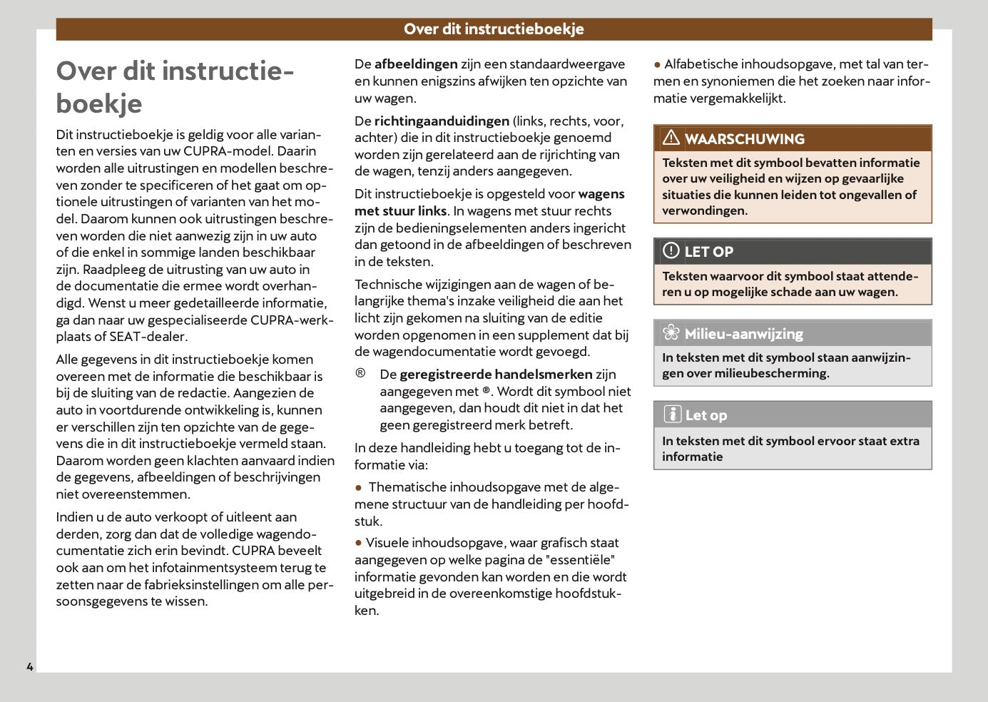 2024-2025 Cupra Terramar Owner's Manual | Dutch