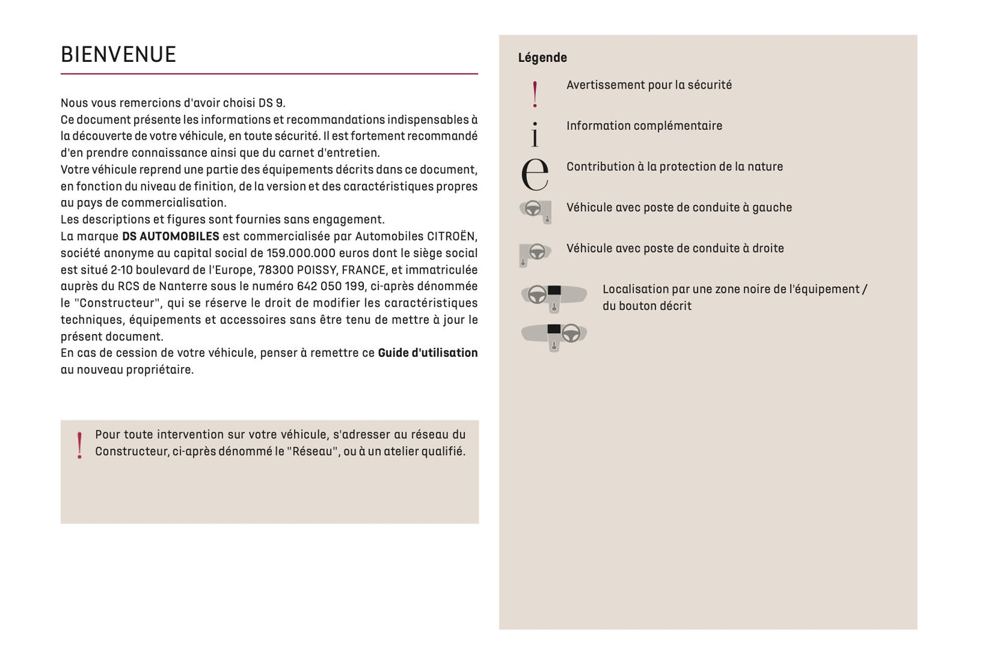 2024-2025 DS Automobiles DS 9 Owner's Manual | French