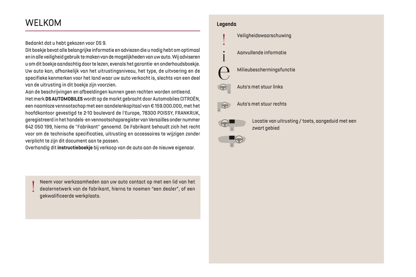 2024-2025 DS Automobiles DS 9 Owner's Manual | Dutch
