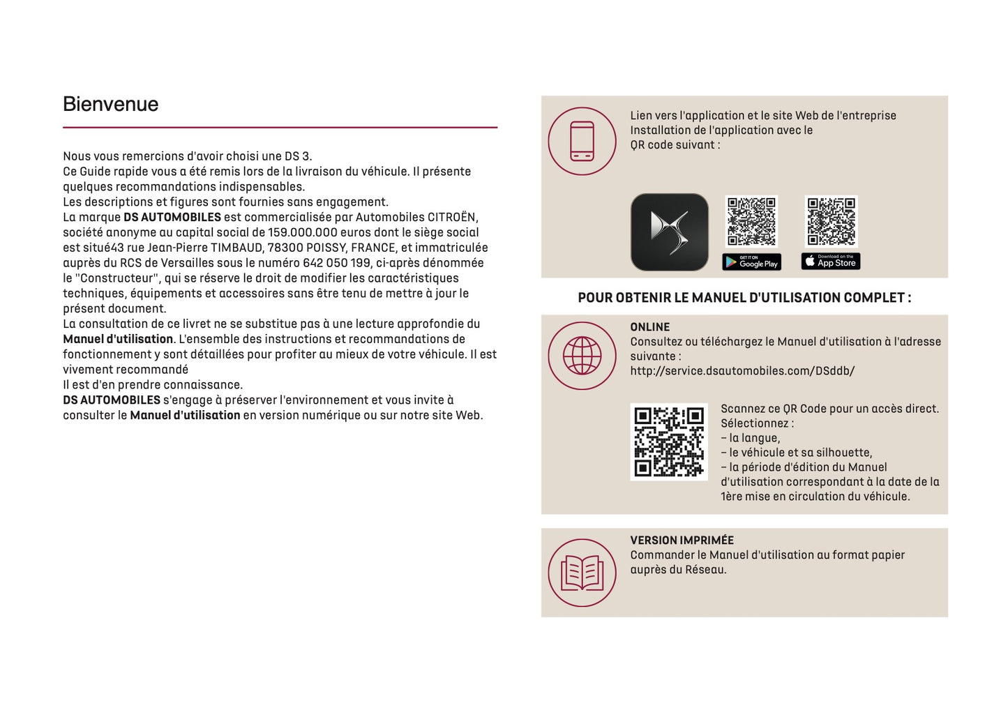 2025 DS Automobiles DS 3 Owner's Manual | French