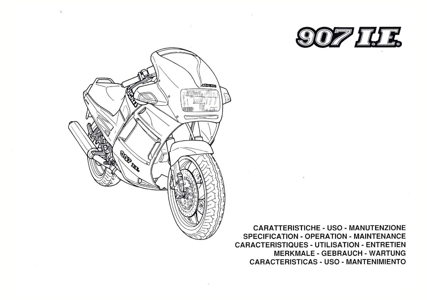 1991 Ducati 907 I.E. Gebruikershandleiding | Engels