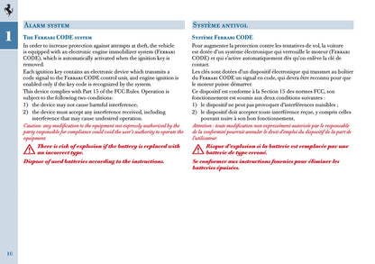 2005 Ferrari 612 Scaglietti Owner's Manual | English US