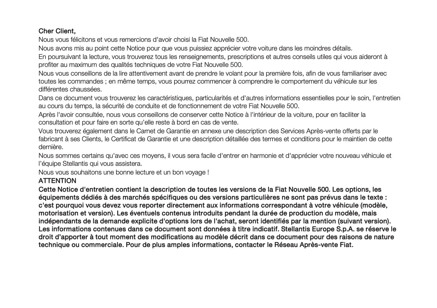 2025 Fiat 500e Manuel du propriétaire | Français