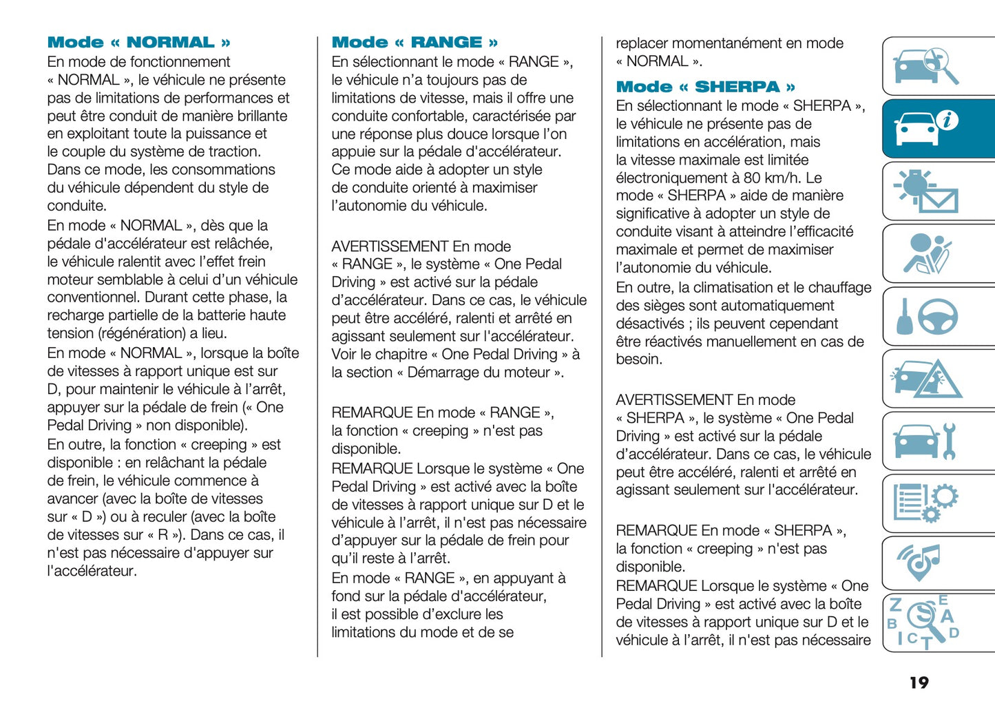 2025 Fiat 500e Manuel du propriétaire | Français